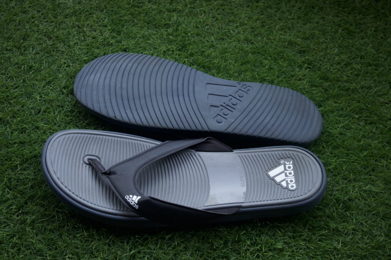 Back View of Adidas slippers