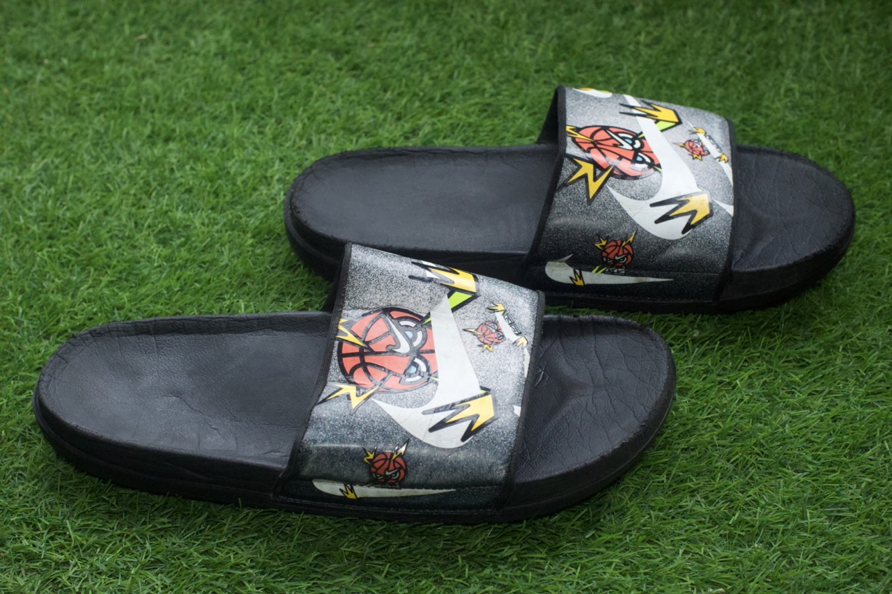 Front View of Nike Slides